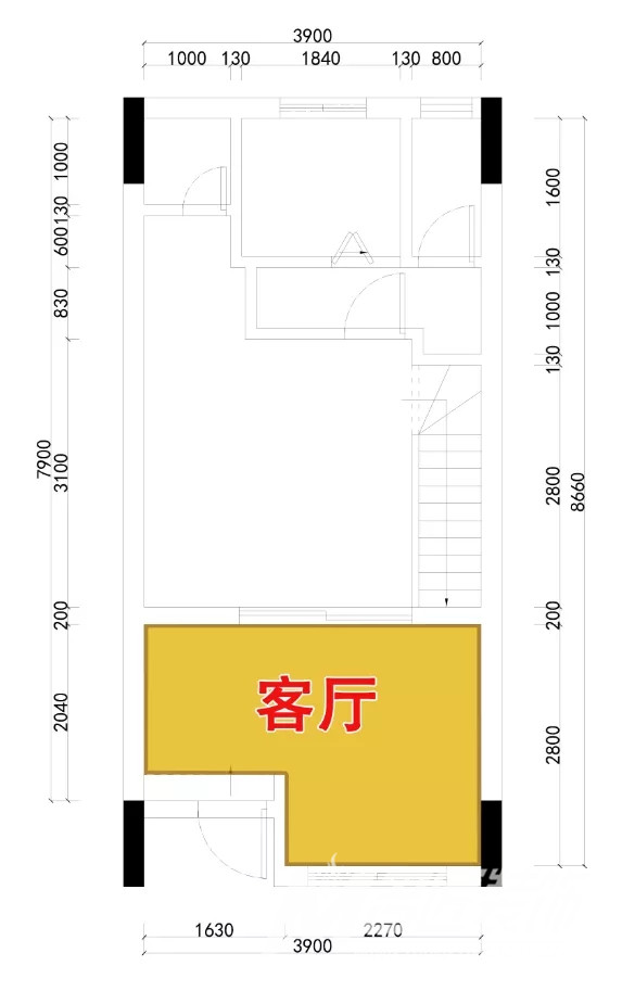 日式風(fēng)格裝修-客廳平面圖